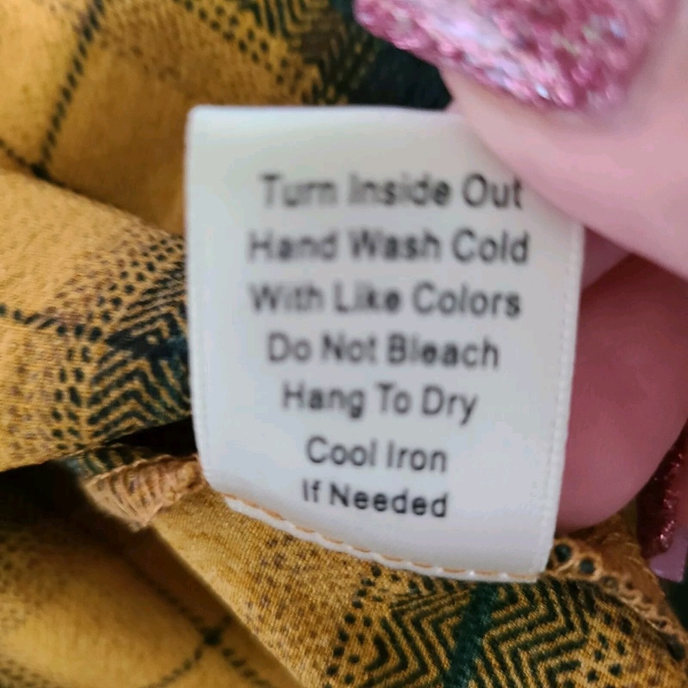 Altar'd State Plaid Academia Top Tunic Small Ruffle‎ Bell Sleeves School Office - Picture 10 of 10